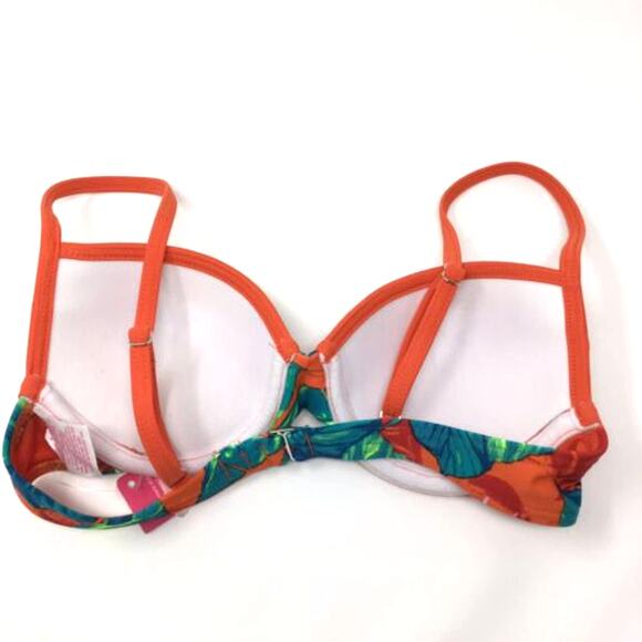 NWT Xhilaration Bralette Push Up Bikini Top Tropical Print Underwire Back XS - Picture 12 of 14
